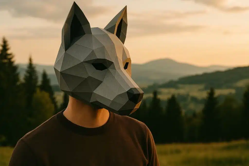 masque en papercraft 3D papier