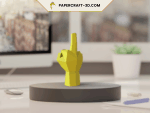 Doigt d'honneur en papercraft 3D
