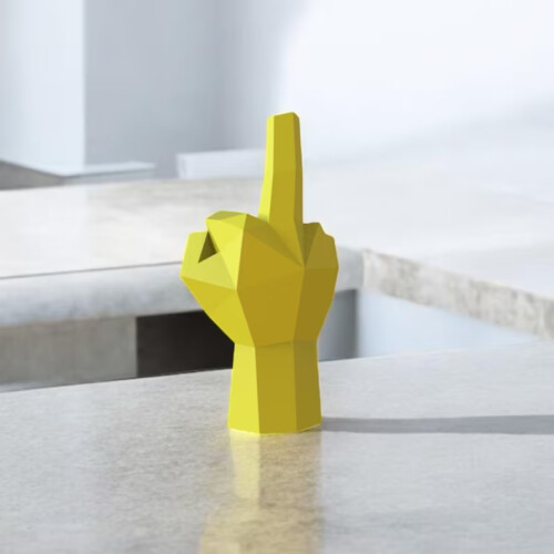 Doigt d'honneur en papercraft 3D