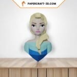 Elsa de la Reine des Neiges en papercraft 3D