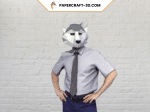 Masque de loup en papercraft 3D