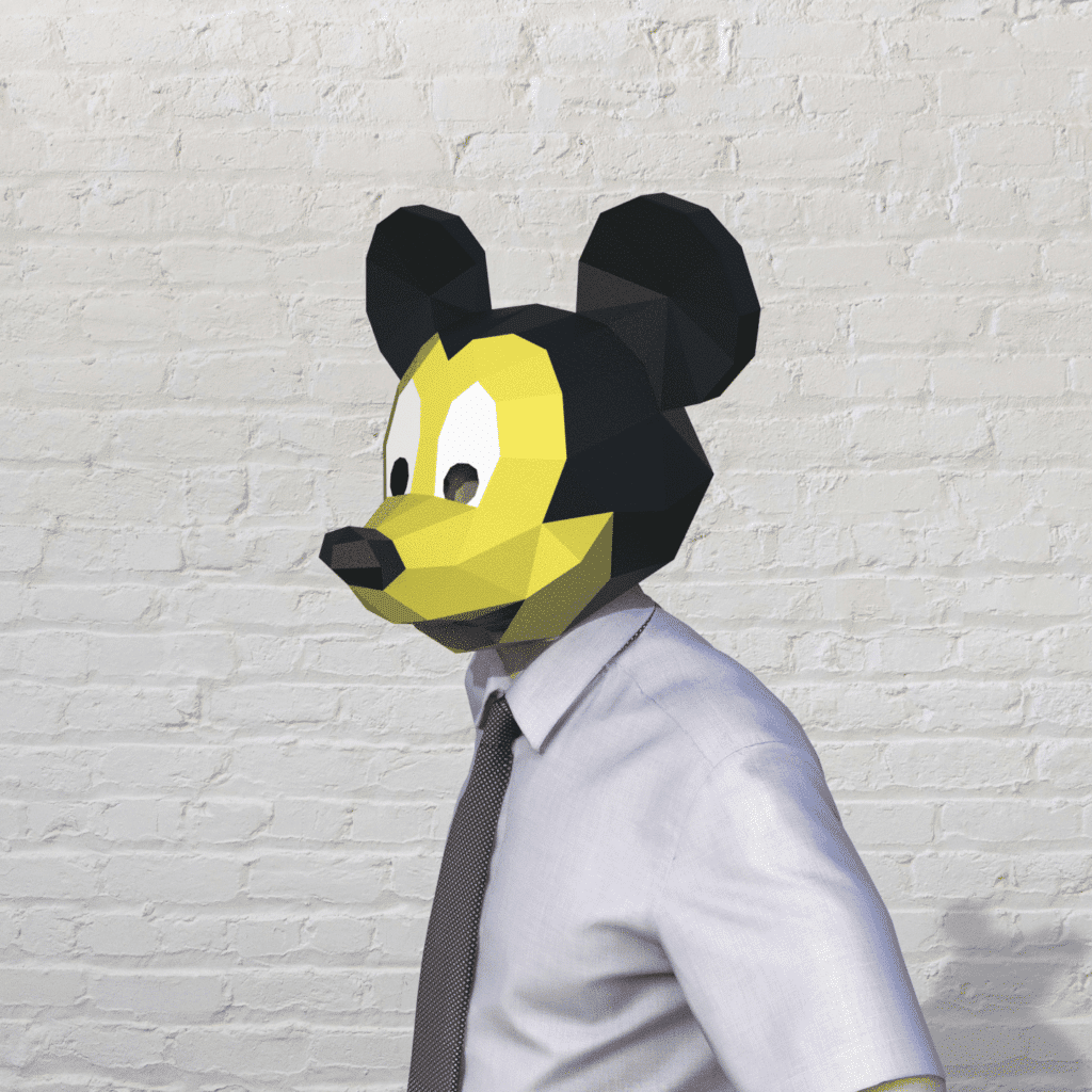 Masque de Mickey Mouse en papercraft 3d