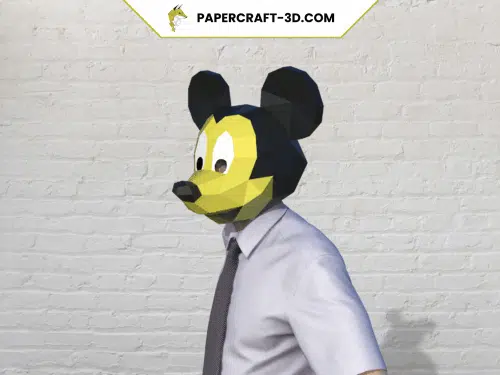 Masque de Mickey Mouse en papercraft 3d