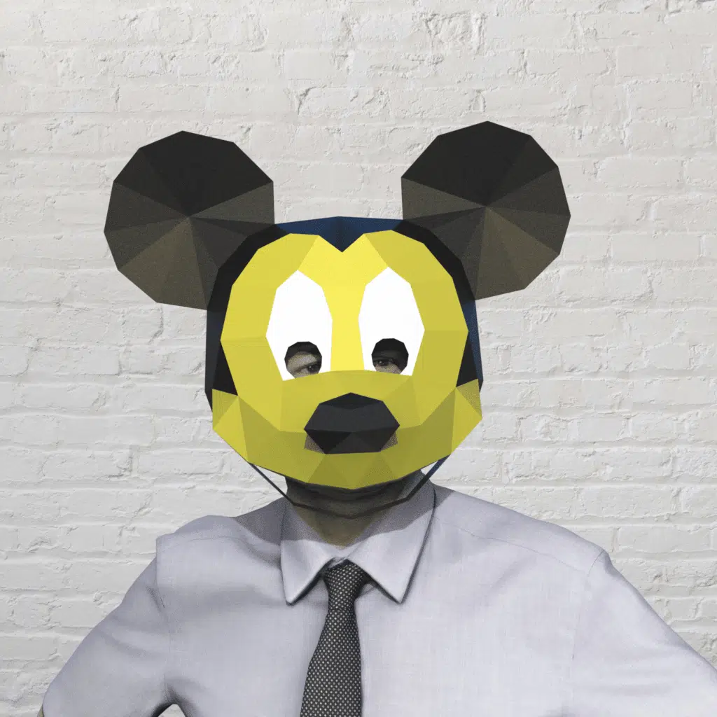 Masque de Mickey Mouse en papercraft 3d