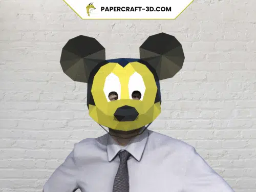 Masque de Mickey Mouse en papercraft 3d