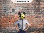 Masque de Mickey Mouse en papercraft 3d