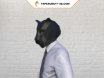 Masque de panthère noire en papercraft 3d