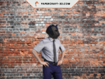 Masque de panthère noire en papercraft 3d
