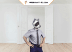 Masque de raton laveur en papercraft 3D
