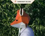 Masque de renard en papercraft 3D
