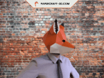 Masque de renard en papercraft 3D