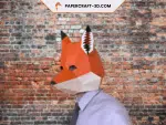 Masque de renard en papercraft 3D