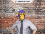 Masque de singe en papercraft 3D