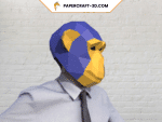 Masque de singe en papercraft 3D
