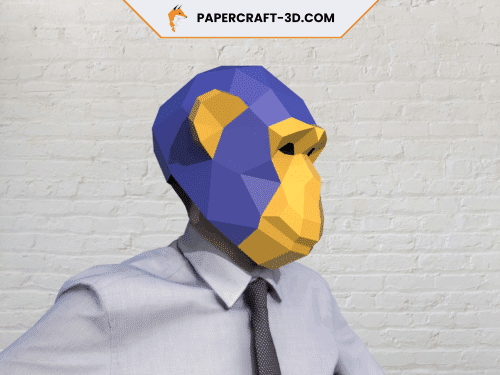 Masque de singe en papercraft 3D