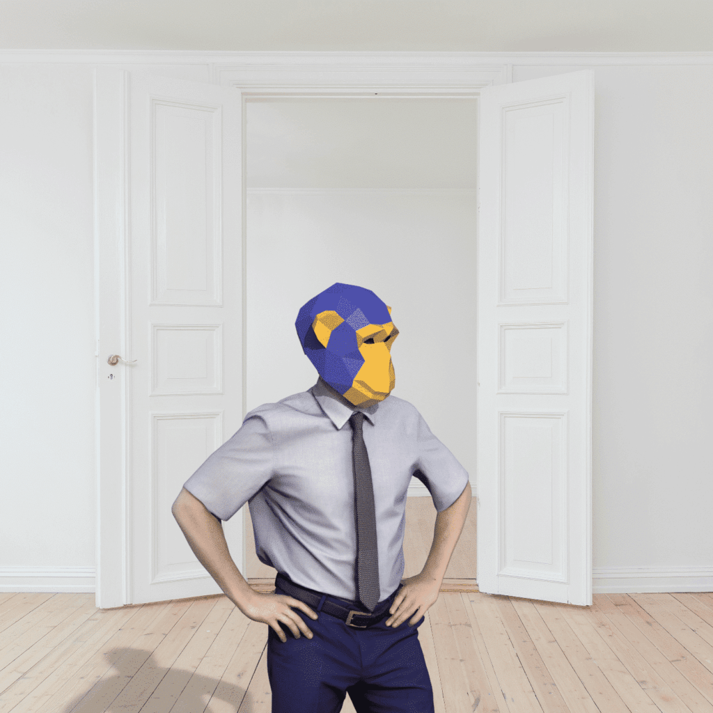 Masque de singe en papercraft 3D