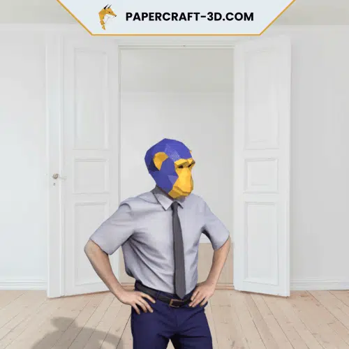 Masque de singe en papercraft 3D