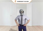 Masque de squelette en papercraft 3D