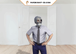 Masque de squelette en papercraft 3D