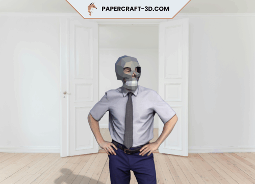 Masque de squelette en papercraft 3D