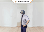 Masque de squelette en papercraft 3D