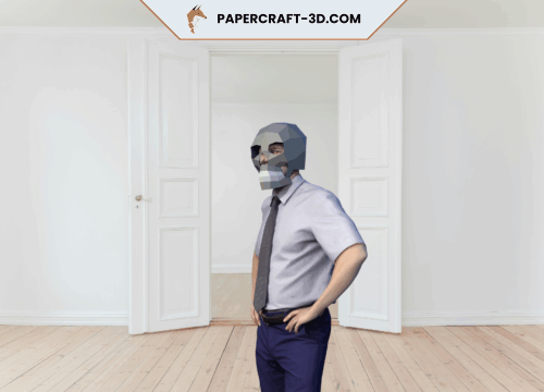 Masque de squelette en papercraft 3D