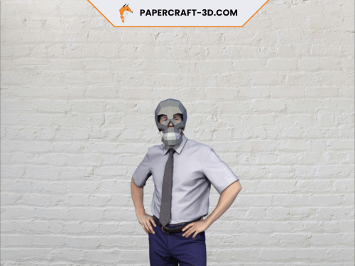 Masque de squelette en papercraft 3D