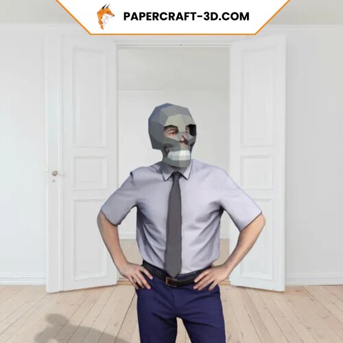 Masque de squelette en papercraft 3D