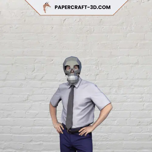 Masque de squelette en papercraft 3D