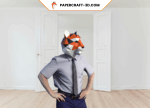 Masque de tigre en papercraft 3D