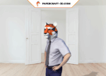 Masque de tigre en papercraft 3D