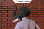 Masque d'éléphant en papercraft 3D