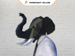 Masque d'éléphant en papercraft 3D