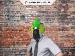 Masque de perroquet en papercraft 3D