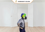 Masque de perroquet en papercraft 3D