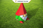 Petit gnome en papercraft 3d