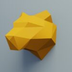 Petit trophée tête de puma en papercraft 3D pour enfants