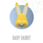 Papercraft baby-hase in 3D-origami