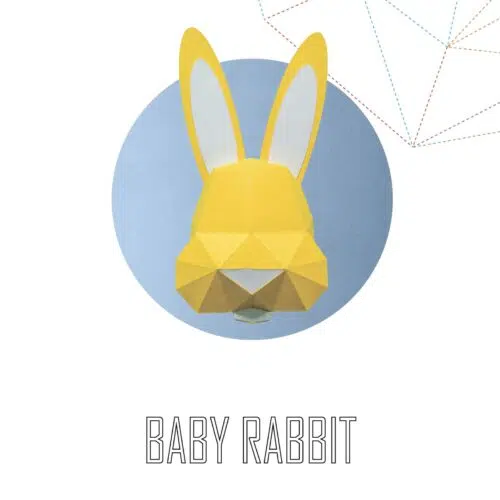 Bébé lapin en papercraft 3D – modèle PDF à imprimer pour enfants