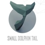 Petit trophée queue de dauphin en papercraft 3D – modèle pour enfant
