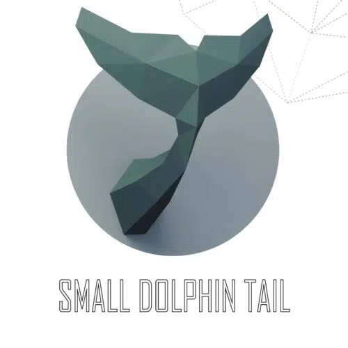 Petit trophée queue de dauphin en papercraft 3D – modèle pour enfant