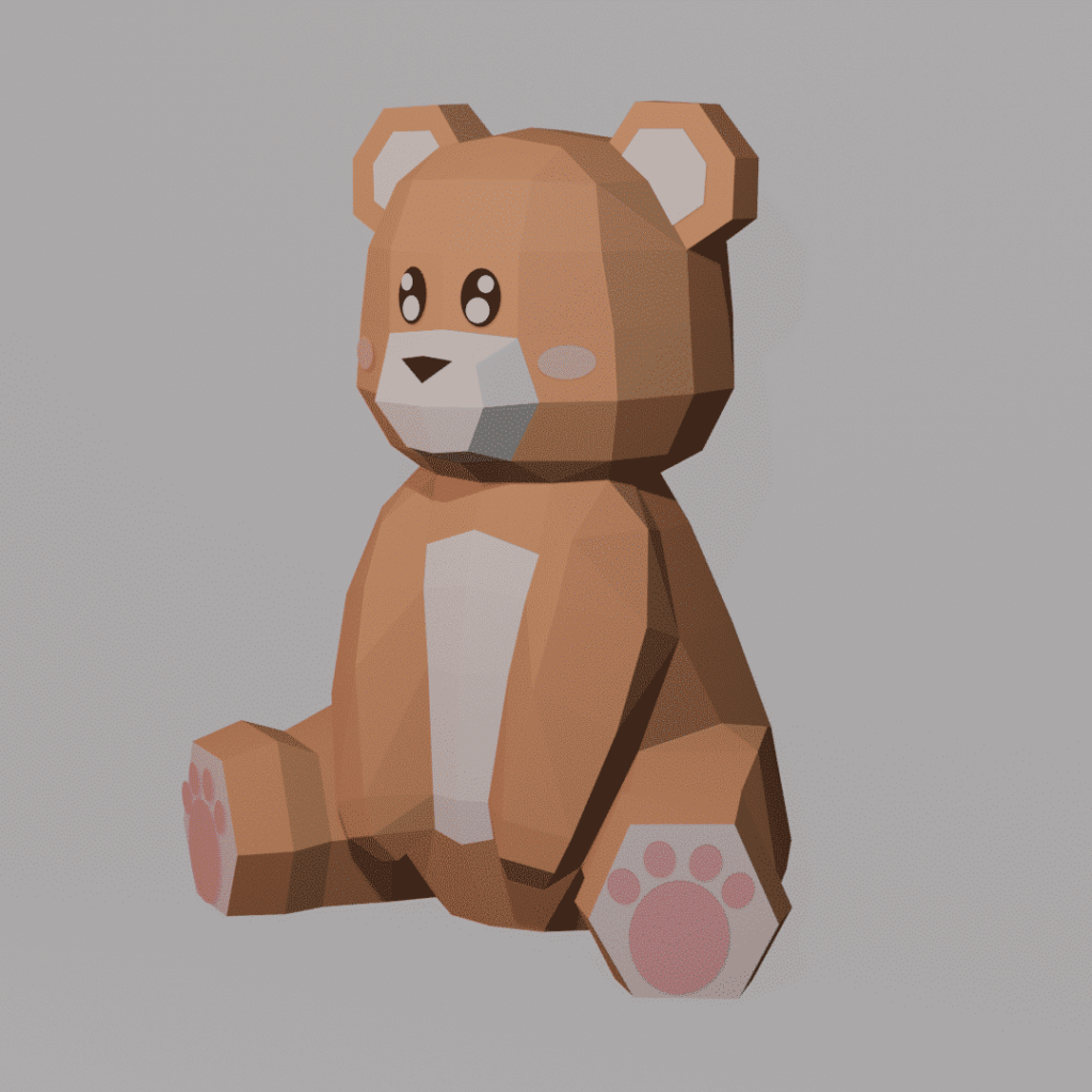 Papercraft di orsetto in origami 3D
