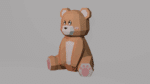 Ourson en papercraft 3D