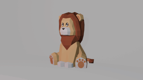 Lion en papercraft 3D