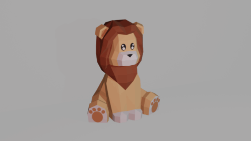 Lion en papercraft 3D