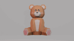 Ourson en papercraft 3D