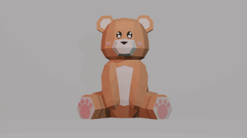 Ourson en papercraft 3D