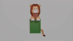 Cadre photo lion en papercraft 3D