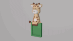 Cadre photo giraffe en papercraft 3D