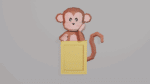 Cadre photo singe en papercraft 3D